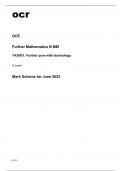 ocr A Level Further Mathematics B MEI (Y436/01) MARK SCHEME June2023.