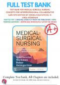 Test Bank For Medical Surgical Nursing Concepts for Interprofessional Collaborative Care 10th Edition by Donna Ignatavicius, M. Linda Workman | 9780323612425 | Chapter 1-69 | Complete Questions and Answers A+