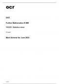 ocr A Level Further Mathematics B MEI (Y432/01) MARK SCHEME June2023.