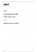 ocr A Level Further Mathematics B MEI (Y422/01) MARK SCHEME June2023.