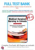 Test Bank For Medical-Surgical Nursing in Canada 4th Edition By Sharon L. Lewis; Margaret McLean Heitkemper; Linda Bucher | 9780323848435 | Chapter 1-72 | 2021-2022 | All Chapters with Answers and Rationals