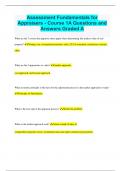 Assessment Fundamentals for Appraisers - Course 1A Questions and Answers Graded A