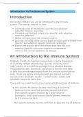 BIOS 255 Week 5 Concepts; The Immune System