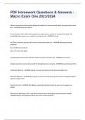 PDF Homework Questions & Answers - Macro Exam One 2023/2024