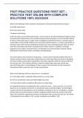 FSOT PRACTICE QUESTIONS FIRST SET - PRACTICE TEST ONLINE WITH COMPLETE SOLUTIONS 100&percnt; 2023&sol;2024 