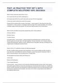 FSOT JK PRACTICE TEST SET 2 WITH COMPLETE SOLUTIONS 100&percnt; 2023&sol;2024 