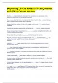 Dispensing LP-Gas Safely In Texas Questions with 100&percnt; Correct Answers 