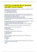 CETP Pre-Certification Review Questions with 100&percnt; Correct Answers 
