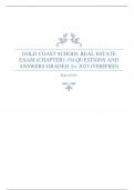 GOLD COAST SCHOOL REAL ESTATE EXAM &lpar;CHAPTER1-19&rpar; QUESTIONS AND ANSWERS GRADED A&plus; 2023 &lpar;VERIFIED&rpar;