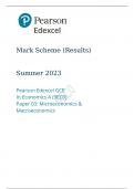 Pearson Edexcel GCE Economics A Advanced paper 3(9ec0/03)June 2023 Mark scheme