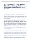 A&P - Airframe Oral Exam Jeppesen &lpar;Edited from &num;1 through &num;115&rpar; Questions & Answers Solved 100&percnt; Correct&excl;&excl;