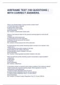 AIRFRAME TEST &vert;100 QUESTIONS &vert; WITH CORRECT ANSWERS&period;