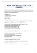 AANP AGPCNP PRACTICE EXAM 2023&sol;2024