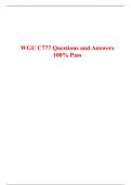 WGU C777 Questions and Answers 100% Pass