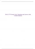 WGU C777 Practice Test C Questions and Answers with Verified Solutions