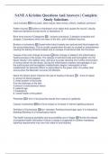 SANE A Kristine Questions And Answers &vert; Complete Study Solutions