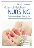 Test Bank: Maternal-Newborn Nursing: The Critical Components of Nursing Care, 3rd Edition, Roberta Durham, Linda Chapman||ISBN NO:10,0803666543||ISBN NO:13,978-0803666542||All Chapters||Complete Guide A+