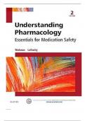 Test Bank for Understanding Pharmacology Essentials for Medication Safety, 2nd Edition by M. Linda Workman & LaCharity||ISBN NO:10,9781455739769||ISBN NO:13,9781455739769||Chapter 1-32||Complete Guide A+