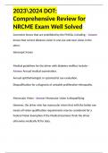 20232024 DOT: Comprehensive Review for NRCME Exam Well Solved
