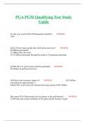 PGA PGM Qualifying Test Study Guide 2023/2024