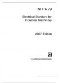 NFPA 79 Electrical Standard for Industrial Machinery, 2018 Edition