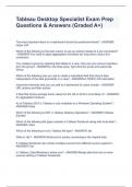 Tableau Desktop Specialist Exam Prep Questions & Answers &lpar;Graded A&plus;&rpar;