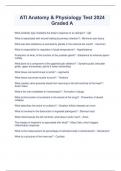 ATI Anatomy & Physiology Test 2024 Graded A