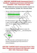 NUR 2092 &sol; NUR2092 Health Assessment Exam 2 Quiz Bank &vert;