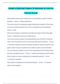 Adaptive Quizzing Chapter 16 Questions & Answers Already Passed