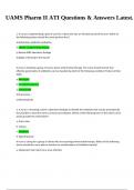 UAMS Pharm II ATI Questions & Answers Latest&period;