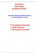 Solutions For Economics, 14th Edition Parkin (All Chapters included)