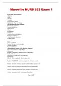 Maryville NURS 623 Exam 1 All Questions and 100&percnt; verified answers