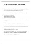 NTBOA Basketball Rules Test Questions and Answers 2024