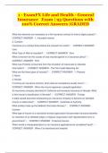 1 - ExamFX Life and Health - General  Insurance Exam &vert; 93 Questions with  100&percnt; Correct Answers &vert;GRADED W