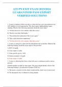 ATI PN EXIT EXAM 2023&sol;2024  GUARANTEED PASS EXPERT  VERIFIED SOLUTIONS