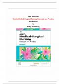 Test Bank For Dewits Medical Surgical Nursing Concepts and Practice 4th Edition by Holly Stromberg | Chapter 1 – 48, Latest Edition|
