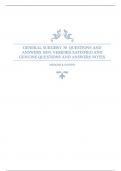 GENERAL SURGERY 30 QUESTIONS AND ANSWERS 100&percnt; VERIFIED SATISFIED AND GENUINE QUESTIONS AND ANSWERS NOTES