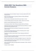 OSHA &num;501 Test Questions With Correct Answers&period;