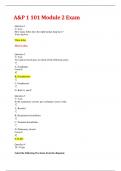 A&P 1 101 Module 2 Exam &lpar;100 OUT OF  100&rpar; Questions and Answers- Portage Learning