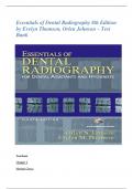 Essentials of Dental Radiography 8th Edition by Evelyn Thomson, Orlen Johnson – Test Bank