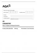 AQA AS CHEMISTRY Paper 1,2,3 QP & Marking Scheme | AQA A-level CHEMISTRY Paper 1,2,3 QP & Marking scheme& Insert 2023