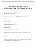 NR 325 MED SURG 2 EXAM (QUESTIONS AND ANSWERS) 2023/2024