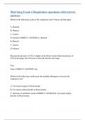 Med Surg Exam 2 Respiratory questions with correct answers