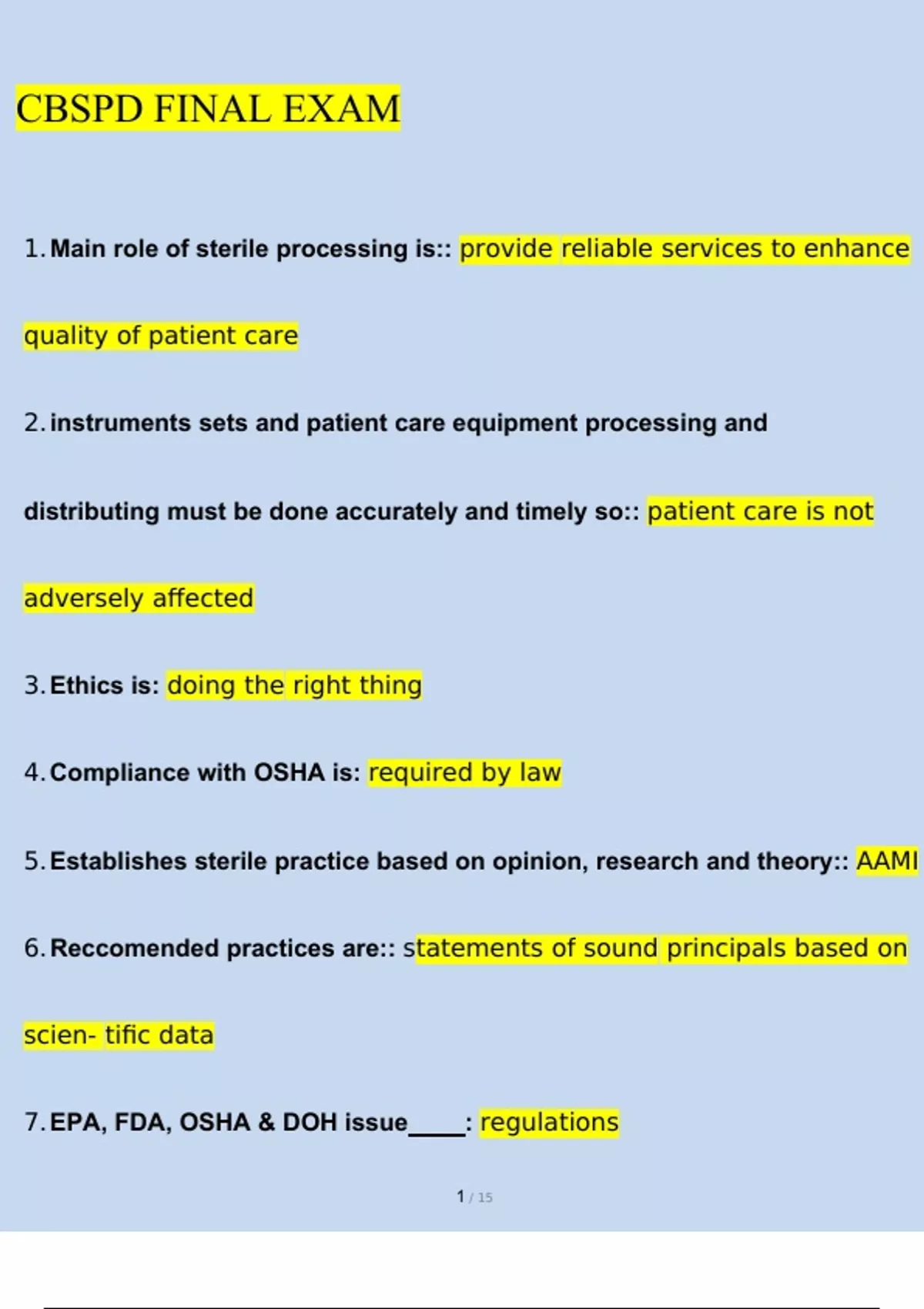 CBSPD FINAL EXAM (2023/2024) Newest Questions and Answers (Verified