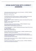 NR566 QUESTIONS WITH CORRECT  ANSWERS
