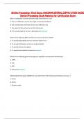 Sterile Processing- Final Exam&comma; IAHCSMM CENTRAL SUPPLY STUDY GUIDE&comma; Sterile Processing Study Material for Certification Exam
