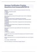 Genesys Certification Practice Questions And Answers&lpar;RATED A&rpar;