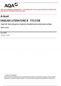 AQA A-level ENGLISH LITERATURE B 7717/2B Paper 2B MS JUNE 2023