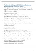 Med-Surg Lewis Chapter 28 NCLEX Lower Respiratory Problems questions with correct answers