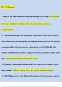FCCS &lpar;Fundamentals of Critical Care Support&rpar; Exam &ndash; Questions And Answers
